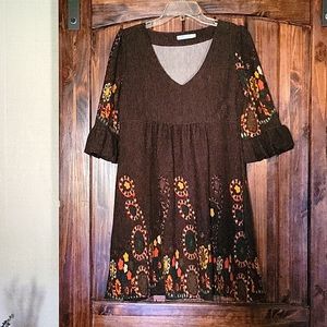 Empire waist short dress.